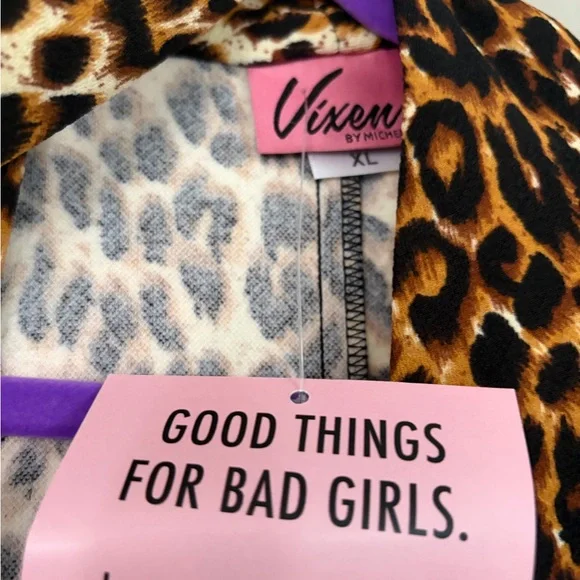 Leopard cardigan coat